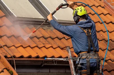 Démoussage et hydrofuge de toiture à Auriat